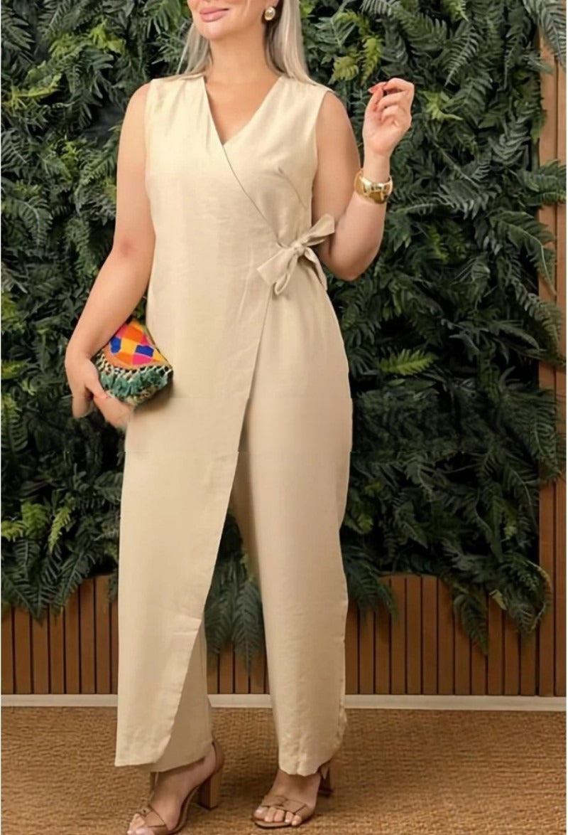 NovaBelle™ Cross-Strap Elegance Jumpsuit