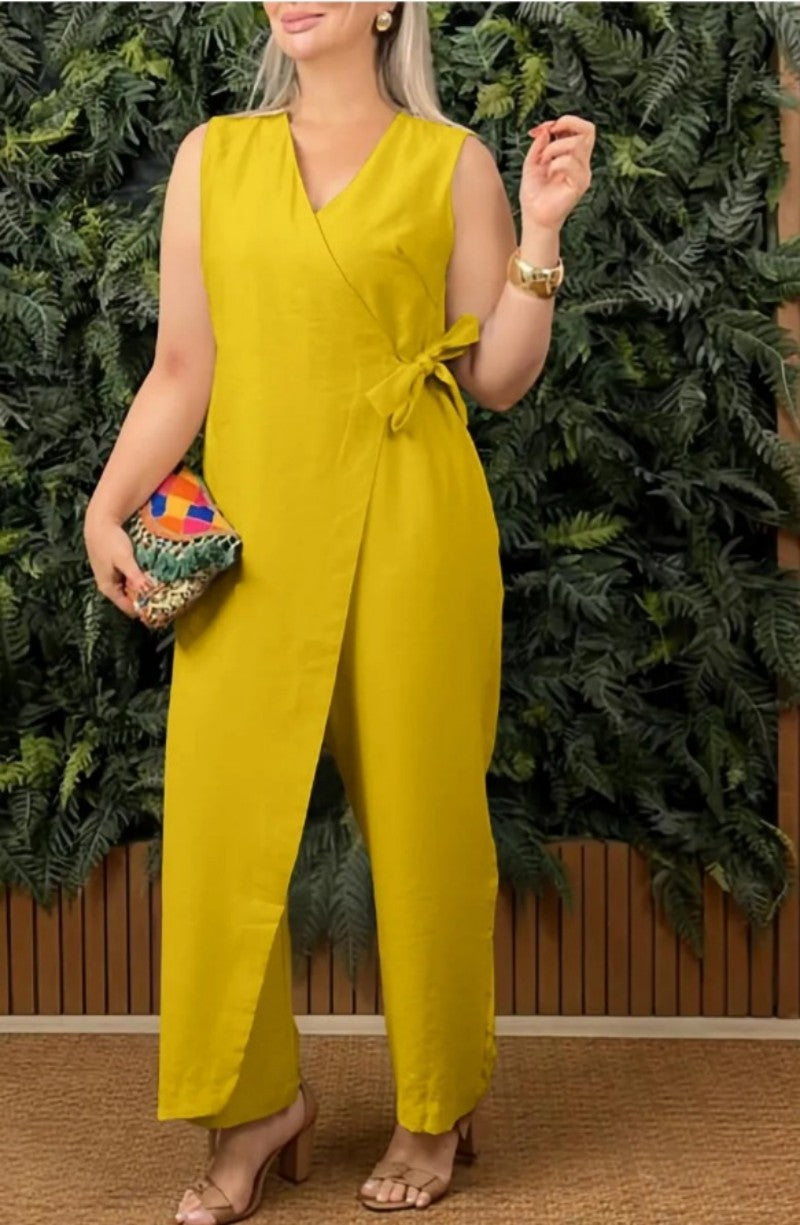 NovaBelle™ Cross-Strap Elegance Jumpsuit