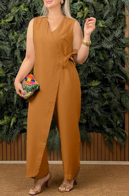 NovaBelle™ Cross-Strap Elegance Jumpsuit